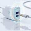 3MK Ładowarka sieciowa 10W 2xUSB-A 2,4A FlowPower biała